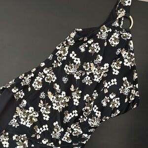 Floral One-Shoulder Michael Kors Swimsuit